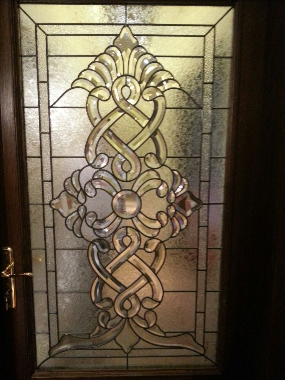 Engraved crest panel