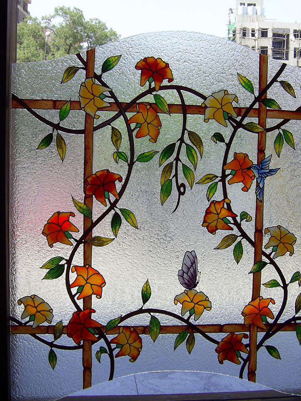 Painted Glass Canopy