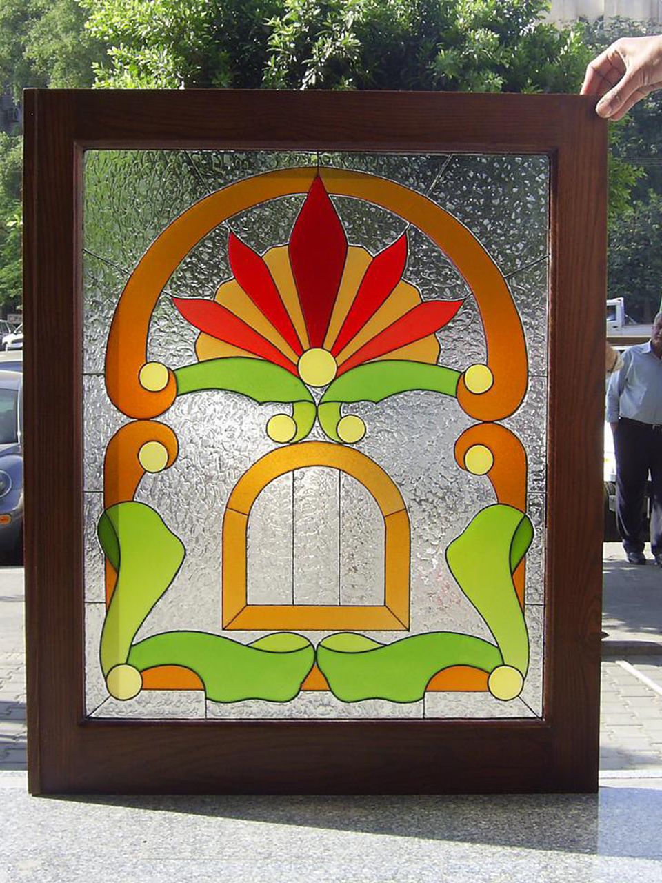 Painted Glass Frieze