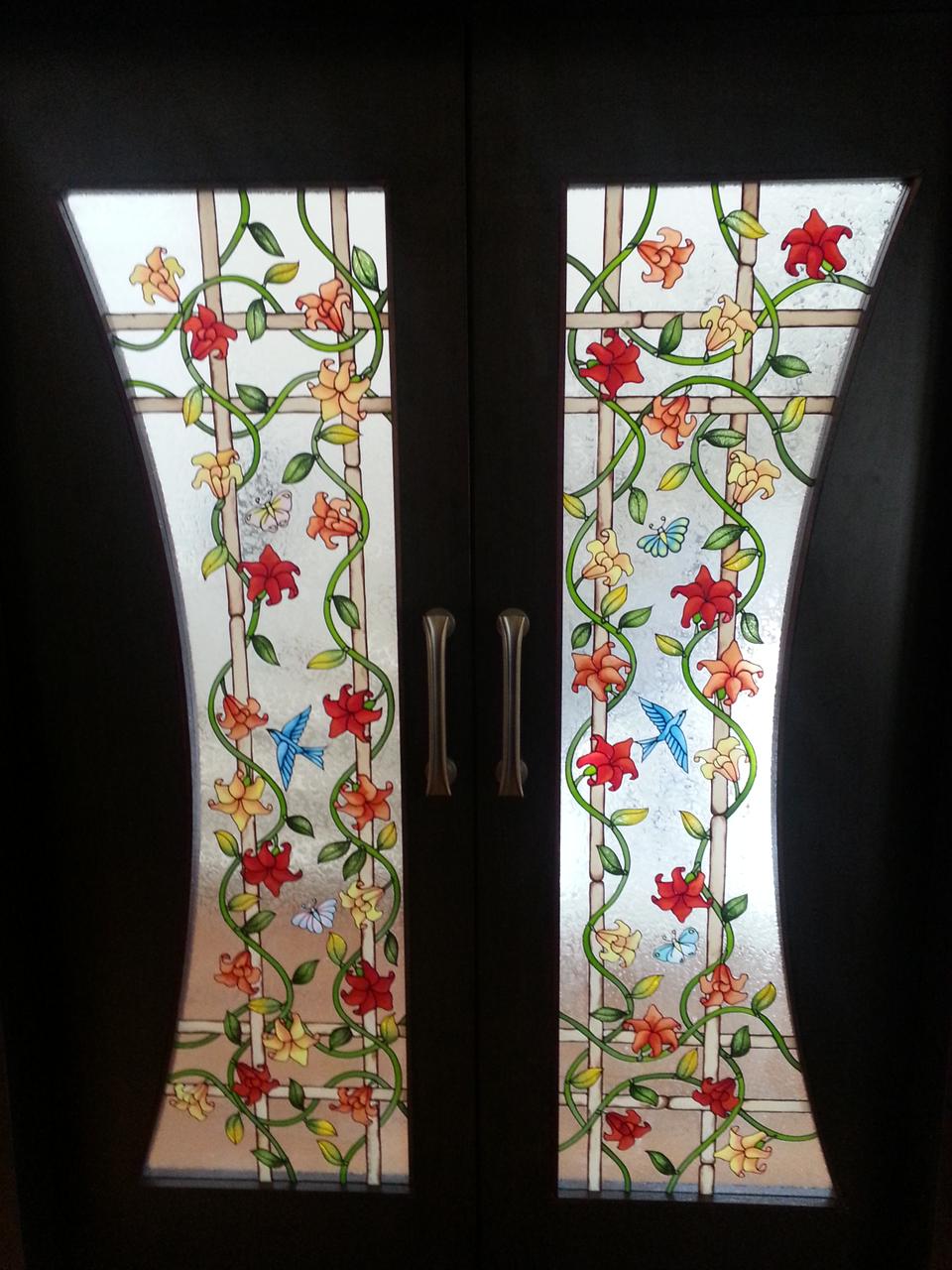 Painted Glass Partition