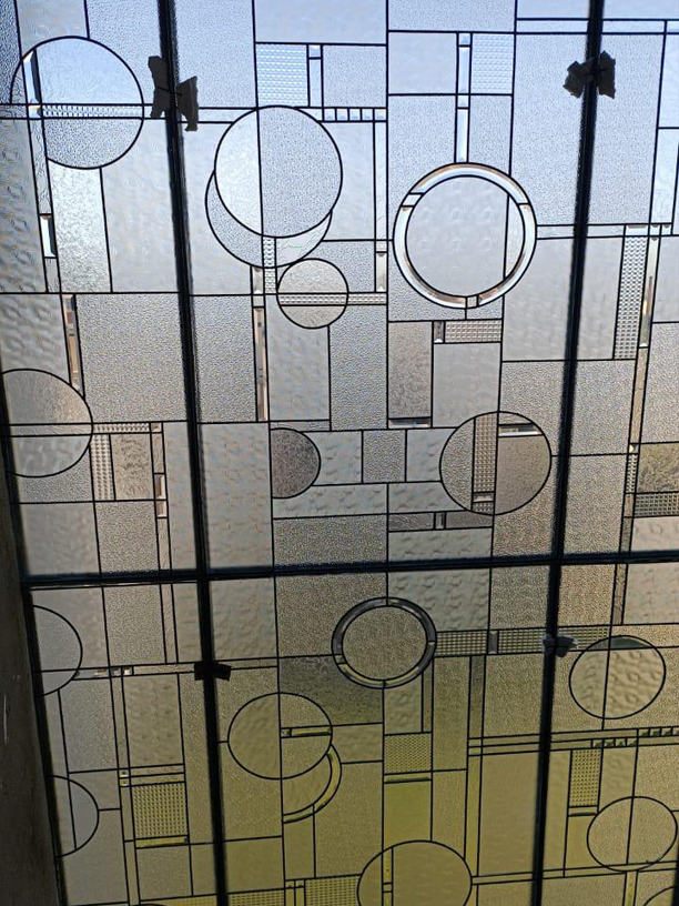 Crystal stair landing panel